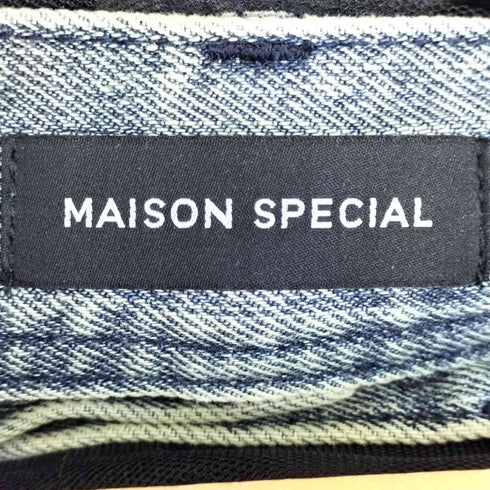 メゾンスペシャル MAISON SPECIAL Tulle Layer Denim Pants チュールレイヤードデニム レディース 36