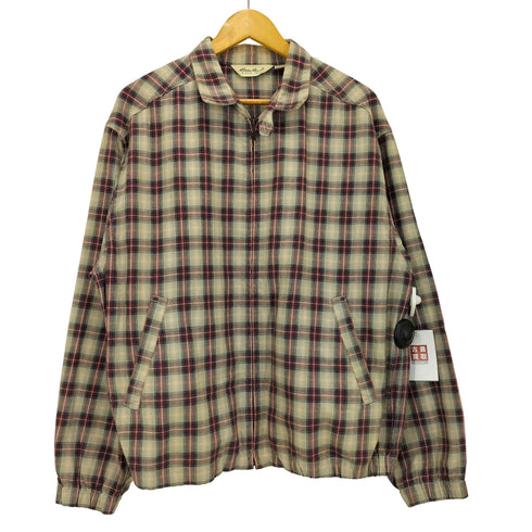 エディーバウアー Eddie Bauer 00S シャドー チェック スイングトップ ジップアップ ブルゾン メンズ import:M