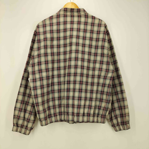 エディーバウアー Eddie Bauer 00S シャドー チェック スイングトップ ジップアップ ブルゾン メンズ import:M