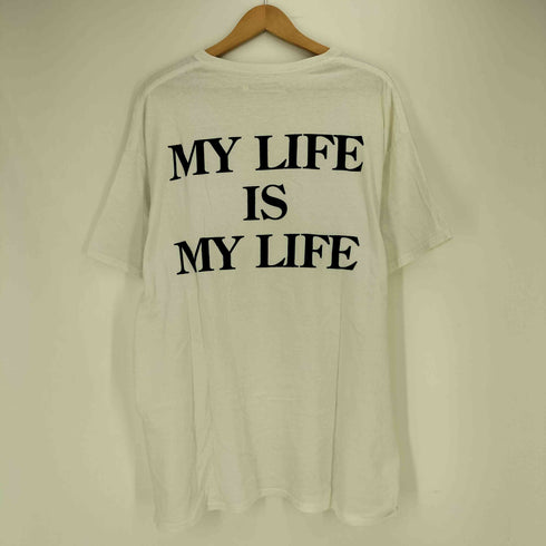 フォーティーパーセントアゲインストライツ FORTY PERCENTS AGAINST RIGHTS MY LIFE IS MY LIFE 両面 プリント S/S 半袖 Tシャツ メンズ JPN:L