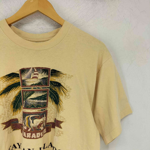 フルーツオブザルーム FRUIT OF THE LOOM 90s USA製 cayman islands プリント スーベニア クルーネック 半袖 Tシャツ メンズ import:L