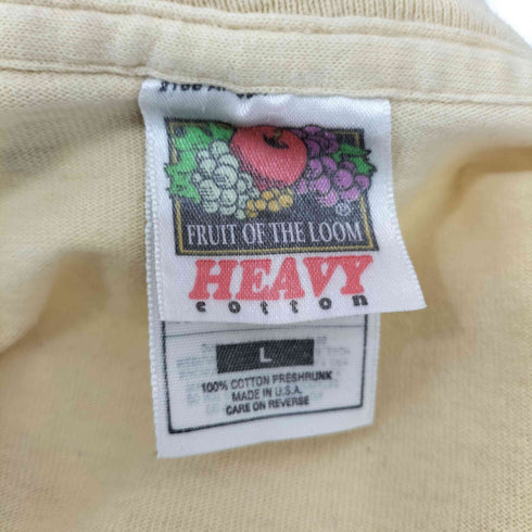 フルーツオブザルーム FRUIT OF THE LOOM 90s USA製 cayman islands プリント スーベニア クルーネック 半袖 Tシャツ メンズ import:L