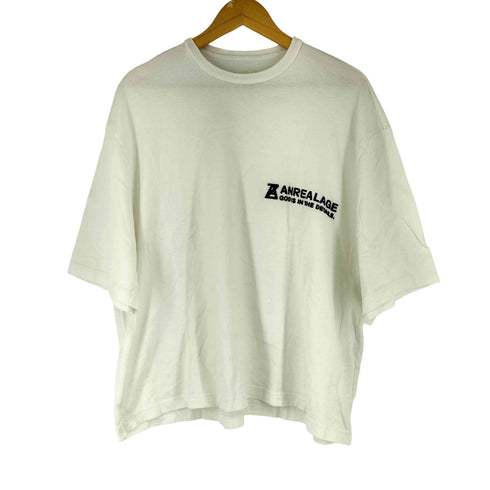 アンリアレイジ ANREALAGE GOD IS IN THE DETAILS. ロゴ刺繍 半袖 Tシャツ メンズ