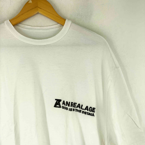 アンリアレイジ ANREALAGE GOD IS IN THE DETAILS. ロゴ刺繍 半袖 Tシャツ メンズ