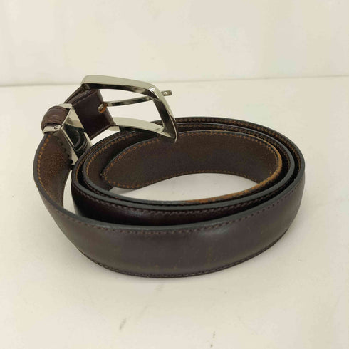 Leather Goods MORIYA シルバー レザー ベルト メンズ