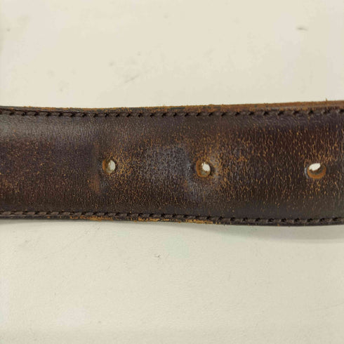 Leather Goods MORIYA シルバー レザー ベルト メンズ