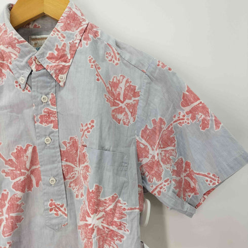 カハラ KAHALA 花柄 プルオーバー S/S ボタンダウン アロハ シャツ メンズ JPN:S