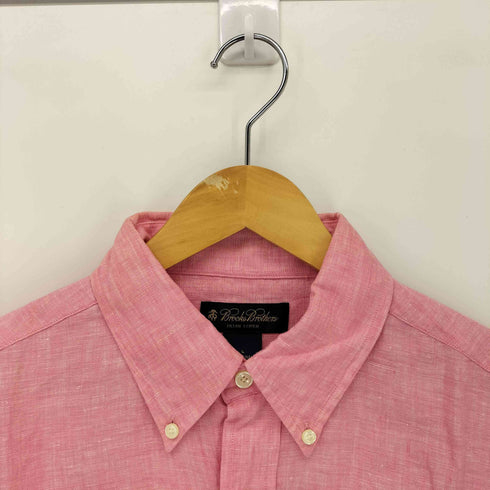 ブルックスブラザーズ BROOKS BROTHERS ボタンダウン リネン S/S シャツ メンズ JPN:L