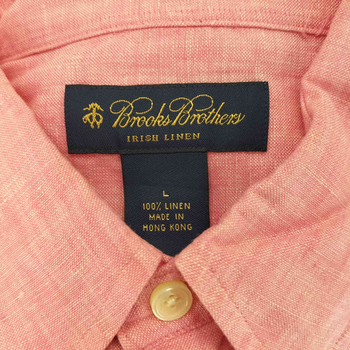 ブルックスブラザーズ BROOKS BROTHERS ボタンダウン リネン S/S シャツ メンズ JPN:L