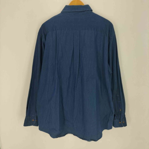 ブルックスブラザーズ 346 BROOKS BROTHERS ロゴ刺繍 ボタンダウン デニム シャツ メンズ import:L