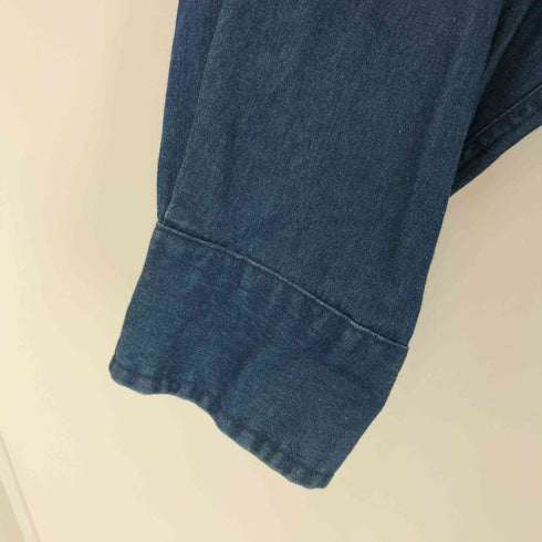 ブルックスブラザーズ 346 BROOKS BROTHERS ロゴ刺繍 ボタンダウン デニム シャツ メンズ import:L