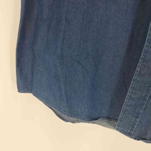 ブルックスブラザーズ 346 BROOKS BROTHERS ロゴ刺繍 ボタンダウン デニム シャツ メンズ import:L