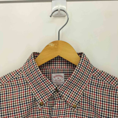 ブルックスブラザーズ BROOKS BROTHERS REGULAR FIT NON-IRON レギュラーフィット ノンアイロン ボタンダウン チェック柄 L/S シャツ メンズ import:M