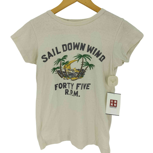フォーティファイブアールピーエム 45rpm SAIL DOWN WIND プリントクルーネックTシャツ レディース JPN:1