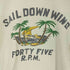 フォーティファイブアールピーエム 45rpm SAIL DOWN WIND プリントクルーネックTシャツ レディース JPN:1
