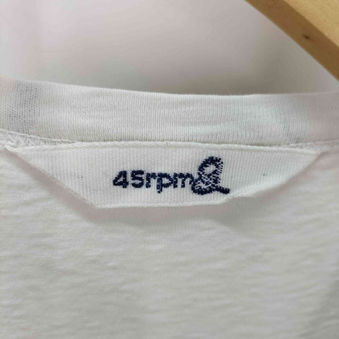 フォーティファイブアールピーエム 45rpm SAIL DOWN WIND プリントクルーネックTシャツ レディース JPN:1