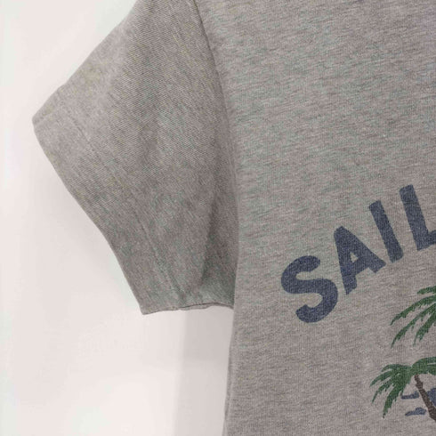 フォーティファイブアールピーエム 45rpm SAIL DOWN WIND プリントクルーネックTシャツ レディース JPN:1