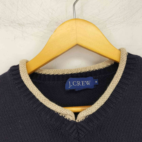 ジェイクルー J.CREW 00s Vネック コットンロールネックニット メンズ import:M