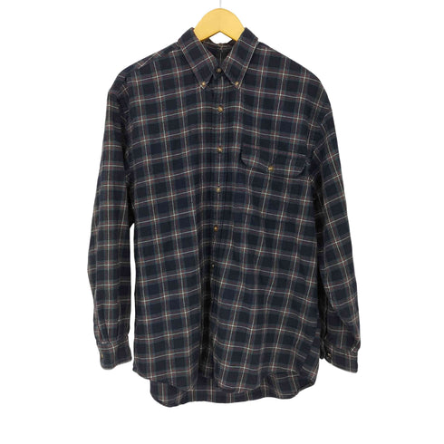 エディーバウアー Eddie Bauer 90-00S 白タグ ボタンダウンシャツ ライトネル 方ポケ メンズ import:S