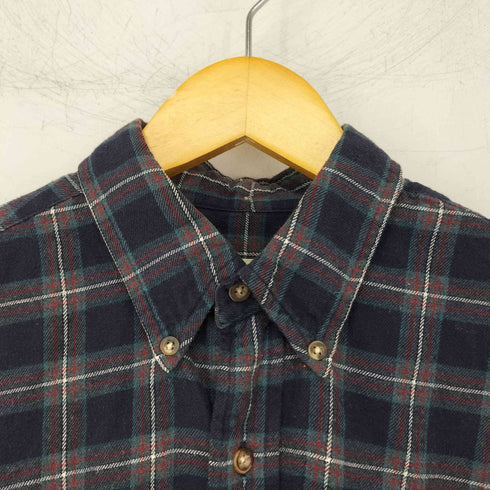 エディーバウアー Eddie Bauer 90-00S 白タグ ボタンダウンシャツ ライトネル 方ポケ メンズ import:S