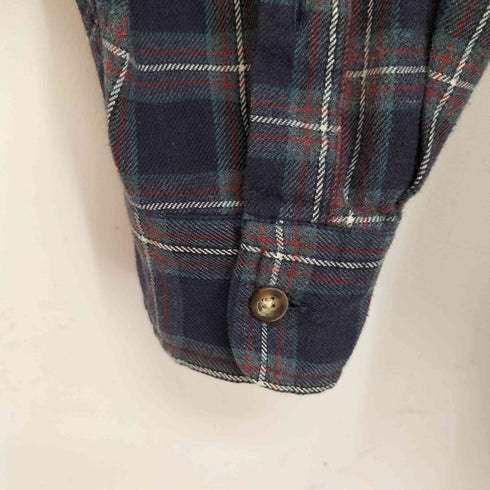 エディーバウアー Eddie Bauer 90-00S 白タグ ボタンダウンシャツ ライトネル 方ポケ メンズ import:S