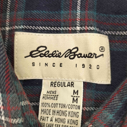 エディーバウアー Eddie Bauer 90-00S 白タグ ボタンダウンシャツ ライトネル 方ポケ メンズ import:S