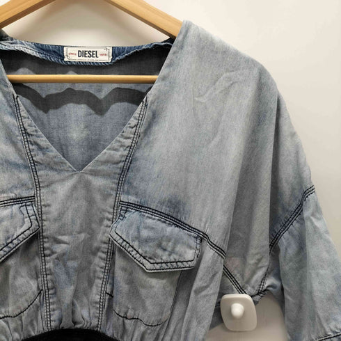 ディーゼル DIESEL デニムチュニックワンピース ウエストゴム レディース import:XS