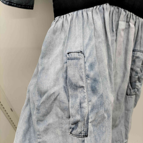 ディーゼル DIESEL デニムチュニックワンピース ウエストゴム レディース import:XS