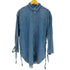 ディーゼル DIESEL スナップ ベルテッド カットオフ デニムシャツワンピ レディース import:XS