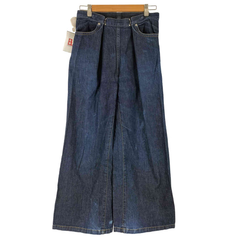 ジョンローレンスサリバン JOHN LAWRENCE SULLIVAN Riged Denim フロントタックワイドデニムパンツ レディース