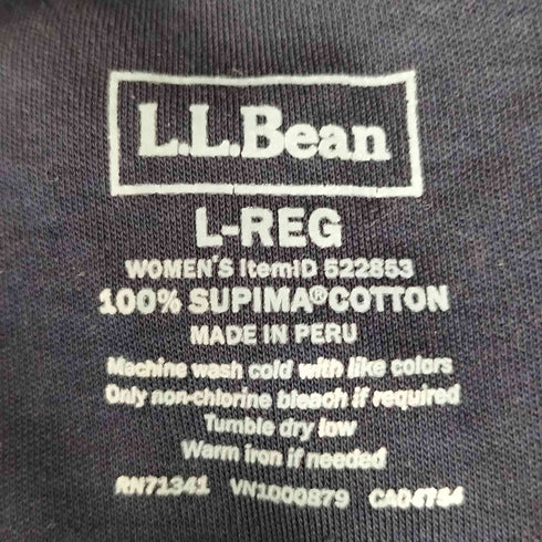 エルエルビーン L.L.Bean ピマ・コットン・クルーネック・グラフィック・ティ 米国フィット・レギュラー レディース L-REG