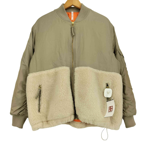 ディニテコリエ Dignite Collier MA-1型 ブルゾン ボア切替 ドローストリング レディース FREE