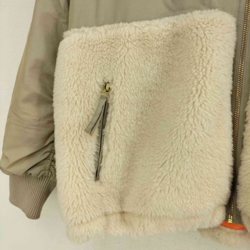 ディニテコリエ Dignite Collier MA-1型 ブルゾン ボア切替 ドローストリング レディース FREE