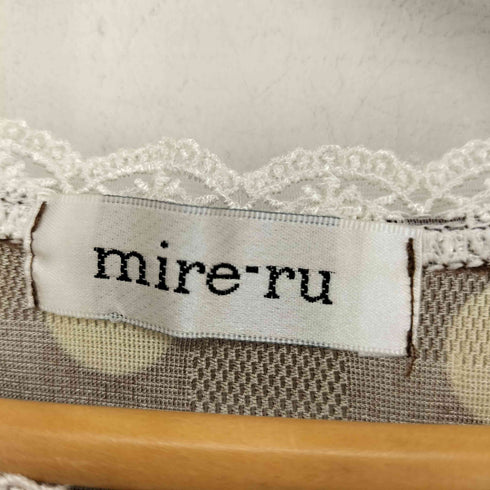mire-ru ポルカドットメッシュカットソー レディース