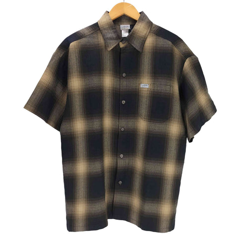 キャルトップ CALTOP 90-00S USA製 アクリル オンブレ チェック S/S シャツ メンズ
