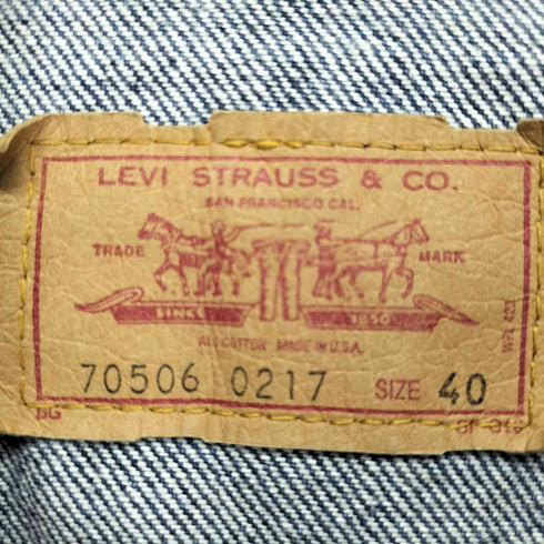 リーバイス Levis 80-90S USA製 刻印523 バレンシア 3rd デニムジャケット メンズ 40