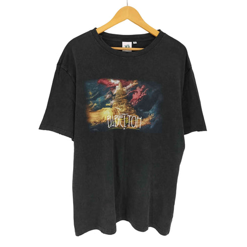 10YEARS アーティスト バベル プリント フェード加工 クルーネック 半袖 Tシャツ メンズ XL