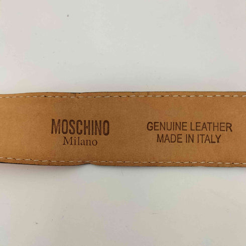 モスキーノ MOSCHINO イタリア製 ロゴデザインベルト メンズ 42