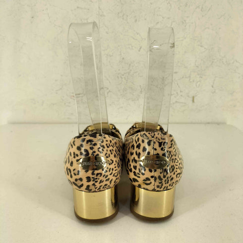 ジミーチュウ JIMMY CHOO レオパード フラットシューズ レディース EUR:34