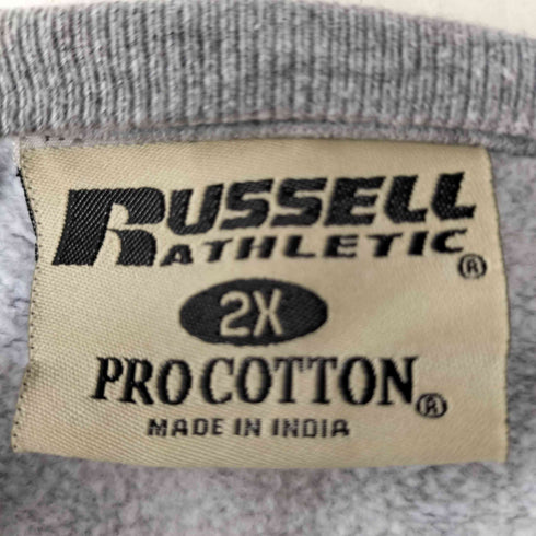 ラッセルアスレチック RUSSELL ATHLETIC 90-00S PRO COTTON ILLINOIS ロゴ プリント クルーネック スウェット メンズ 2X
