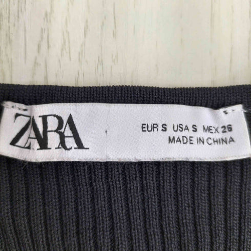 ザラ ZARA Rib Knit Dress 化繊 リブニット ドレス ワンピース レディース import:S