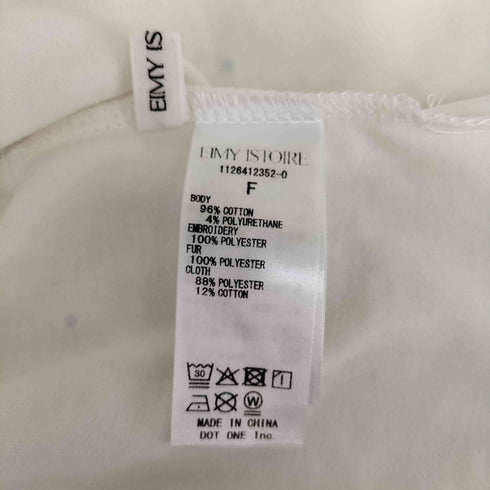 エイミーイストワール eimy istoire FEATHER TEE フェザー 半袖Tシャツ レディース FREE