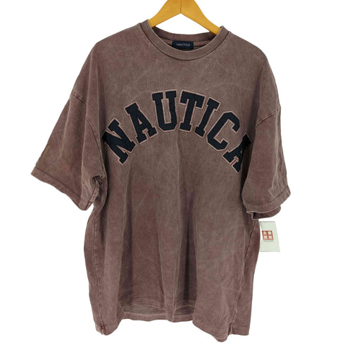 ノーティカ NAUTICA ビッグシルエット ピグメントダイ アーチロゴ ショートスリーブ Tシャツ メンズ JPN:XL