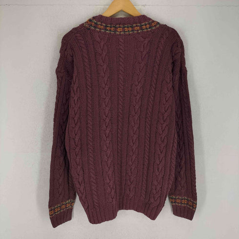 バナナリパブリック BANANA REPUBLIC 80S safari&travel サファリトラベル コットンリネン ケーブル ハンドニット メンズ JPN:XL