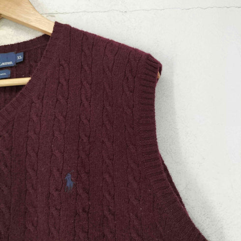 ポロバイラルフローレン Polo by RALPH LAUREN ポニー刺繍 ラムウール ニットベスト メンズ JPN:XL