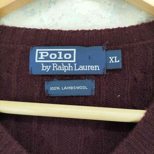 ポロバイラルフローレン Polo by RALPH LAUREN ポニー刺繍 ラムウール ニットベスト メンズ JPN:XL