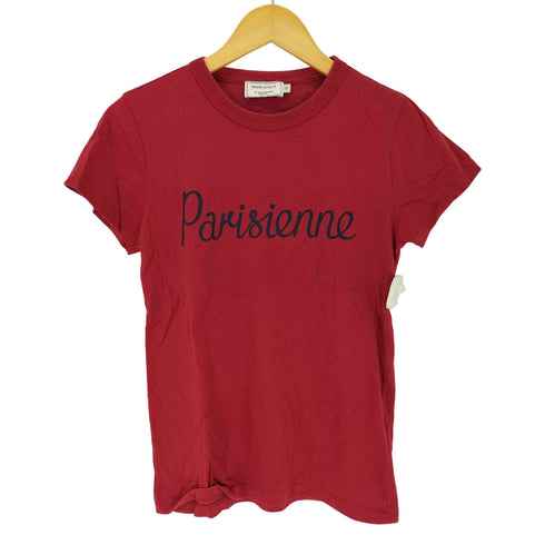 メゾンキツネ MAISON KITSUNE ロゴプリントTシャツ レディース JPN:XS