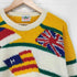 ユナイテッドカラーズオブベネトン UNITED COLORS OF BENETTON 国旗 総柄 ニットセーター メンズ JPN:48