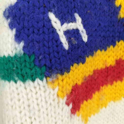 ユナイテッドカラーズオブベネトン UNITED COLORS OF BENETTON 国旗 総柄 ニットセーター メンズ JPN:48
