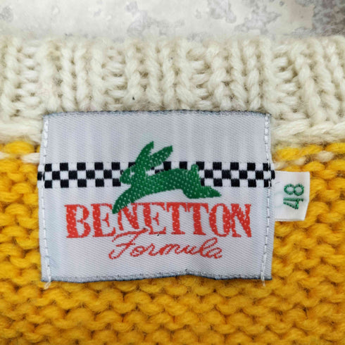 ユナイテッドカラーズオブベネトン UNITED COLORS OF BENETTON 国旗 総柄 ニットセーター メンズ JPN:48